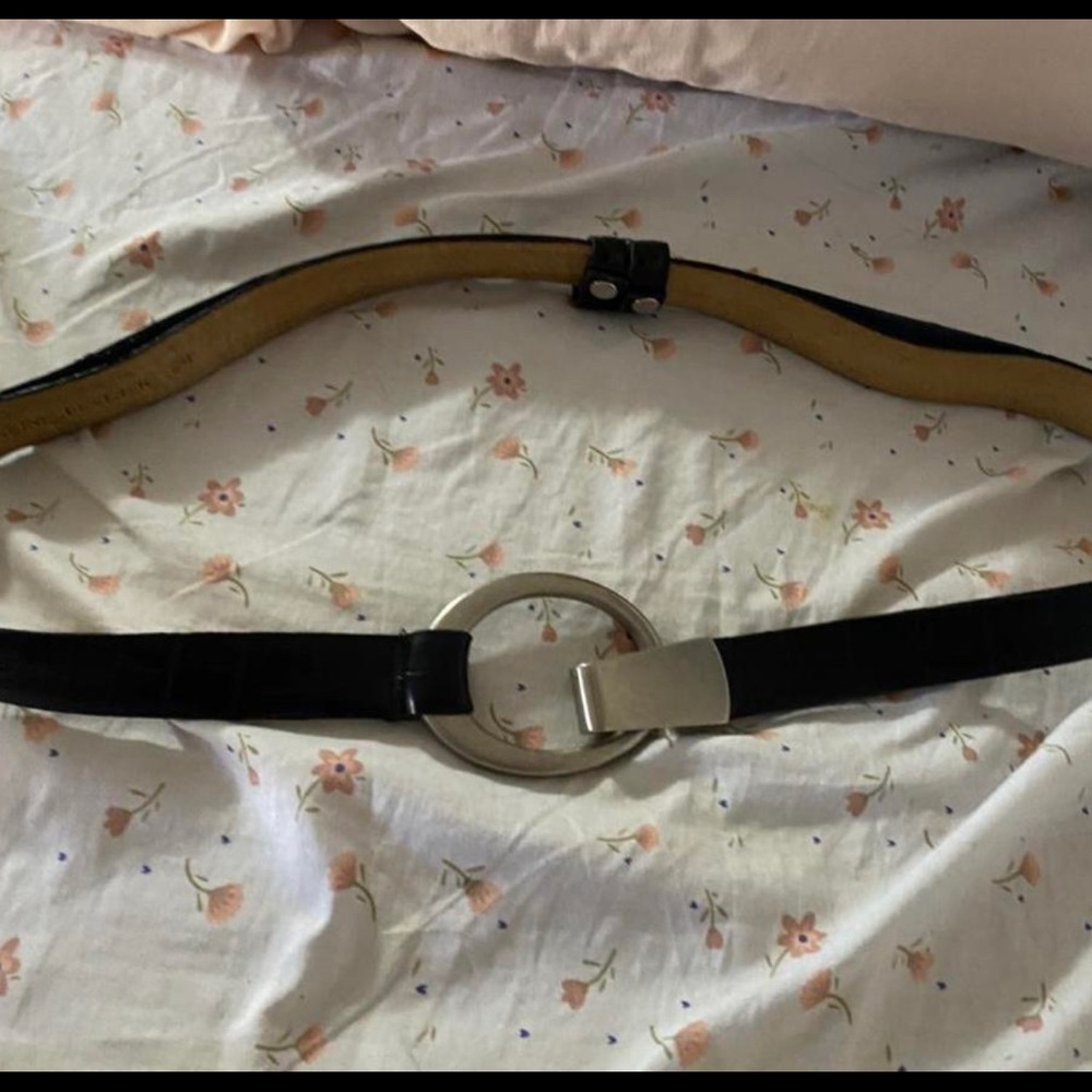 Real leather Black belt size large #leatherbelt